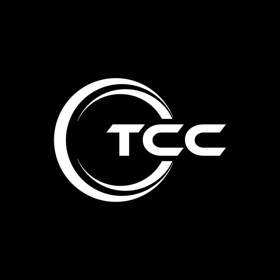 tcc letra logo diseño, inspiración para un único identidad. moderno elegancia y creativo diseño. filigrana tu éxito con el sorprendentes esta logo. vector