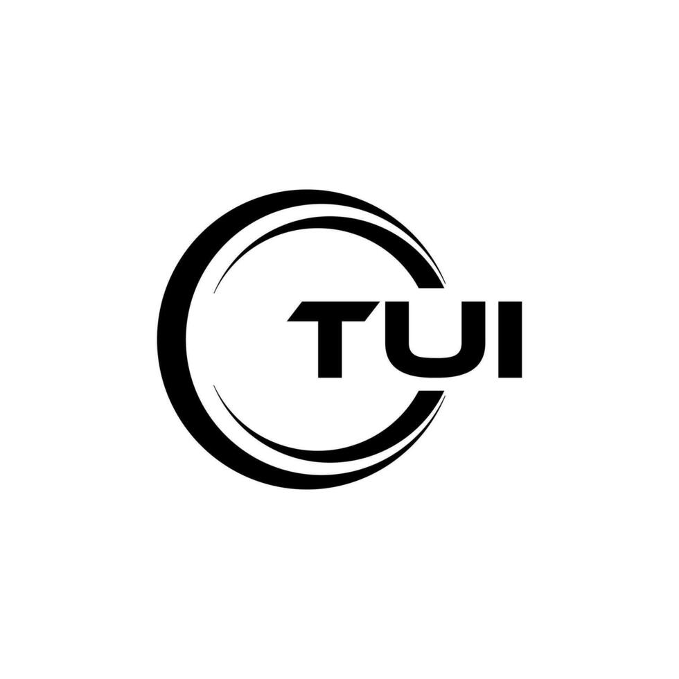 TUI Letter Logo Design, Inspiration for a Unique Identity. Modern Elegance and Creative Design. Watermark Your Success with the Striking this Logo. vector