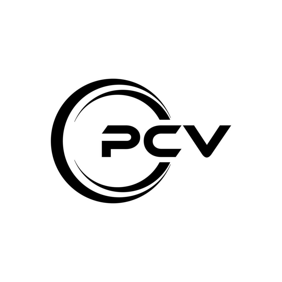 pcv letra logo diseño, inspiración para un único identidad. moderno elegancia y creativo diseño. filigrana tu éxito con el sorprendentes esta logo. vector