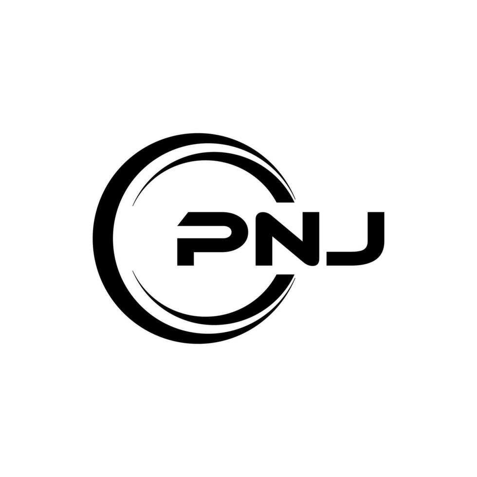 PNJ Letter Logo Design, Inspiration for a Unique Identity. Modern Elegance and Creative Design. Watermark Your Success with the Striking this Logo. vector