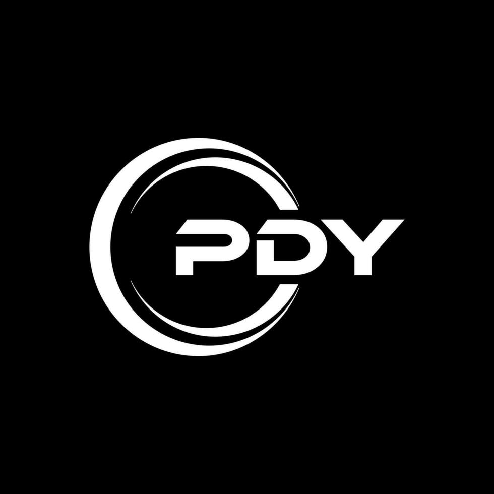 pdy letra logo diseño, inspiración para un único identidad. moderno elegancia y creativo diseño. filigrana tu éxito con el sorprendentes esta logo. vector