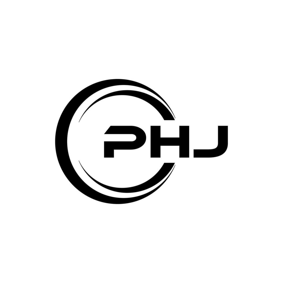 PHJ Letter Logo Design, Inspiration for a Unique Identity. Modern Elegance and Creative Design. Watermark Your Success with the Striking this Logo. vector