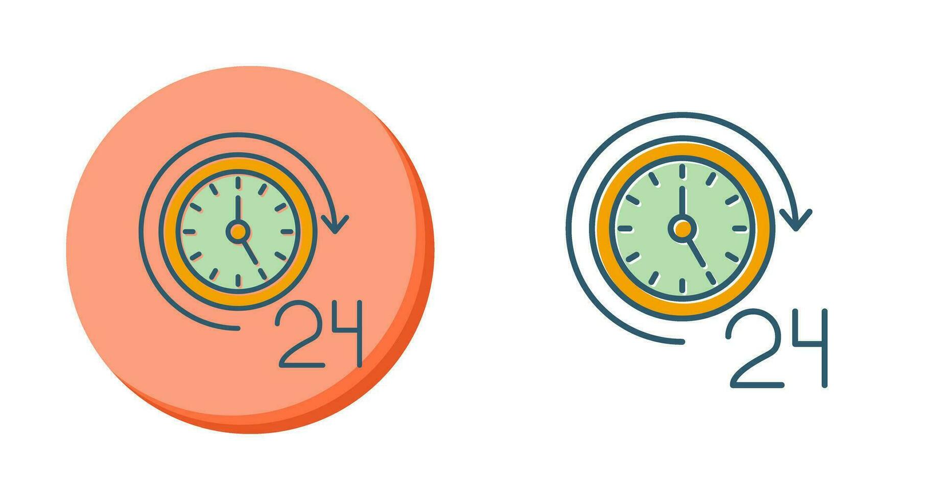 24 Hours Vector Icon