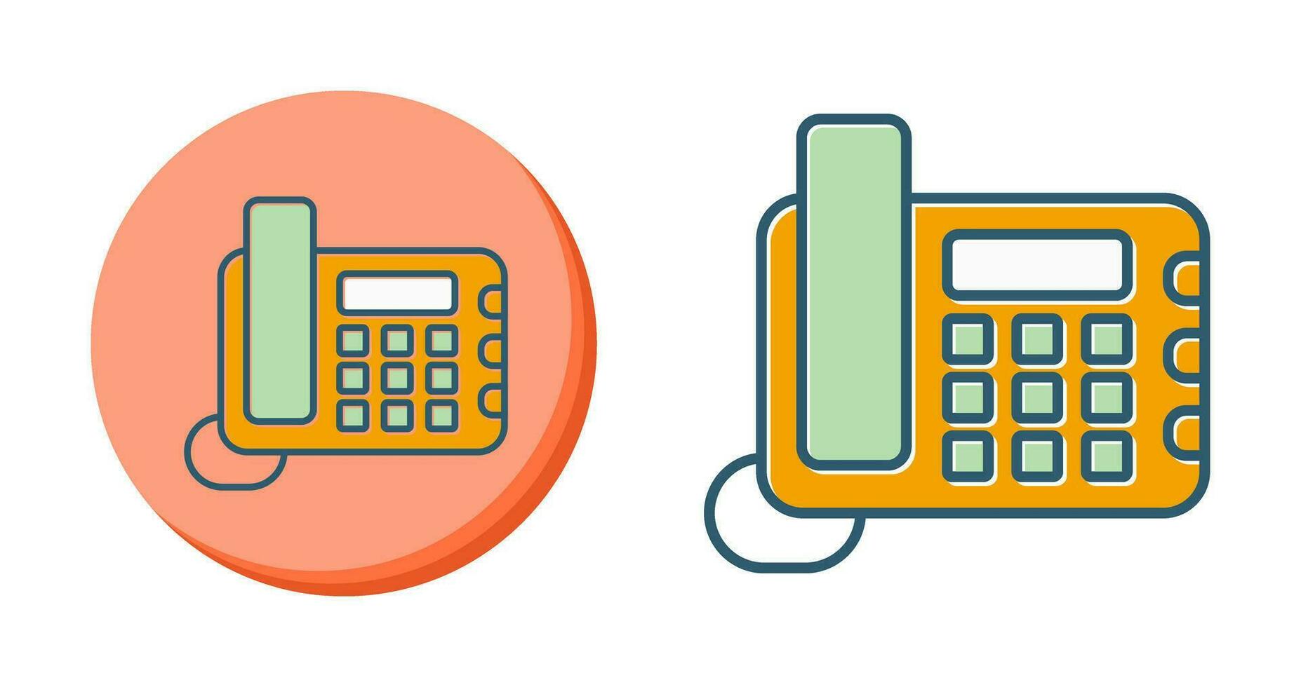 Land Line Phone Vector Icon