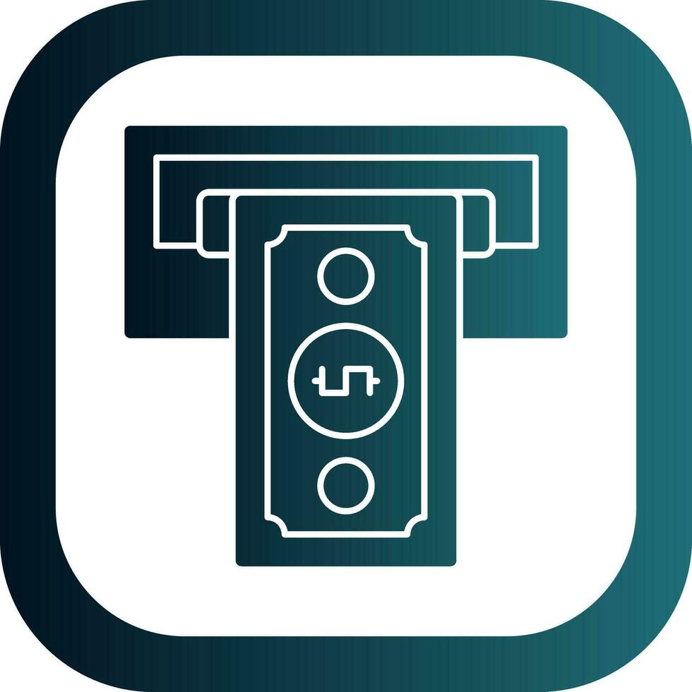 Cash withdrawal Vector Icon Design