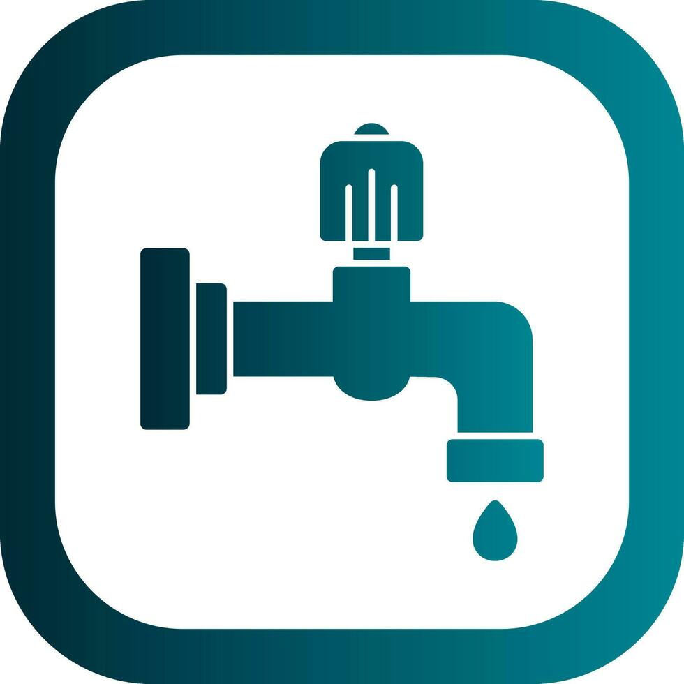 Water faucet Vector Icon Design