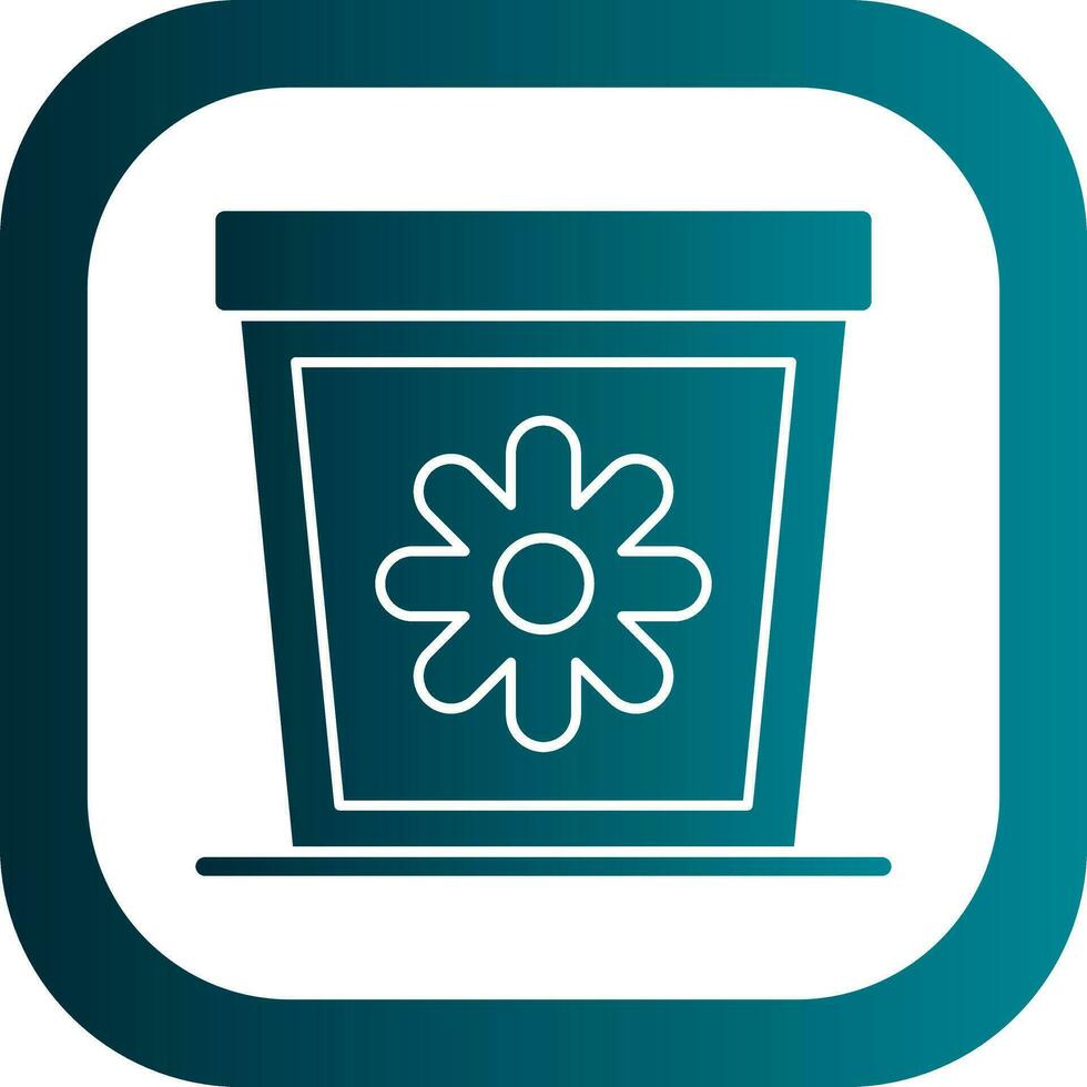 Plant Pot Vector Icon Design