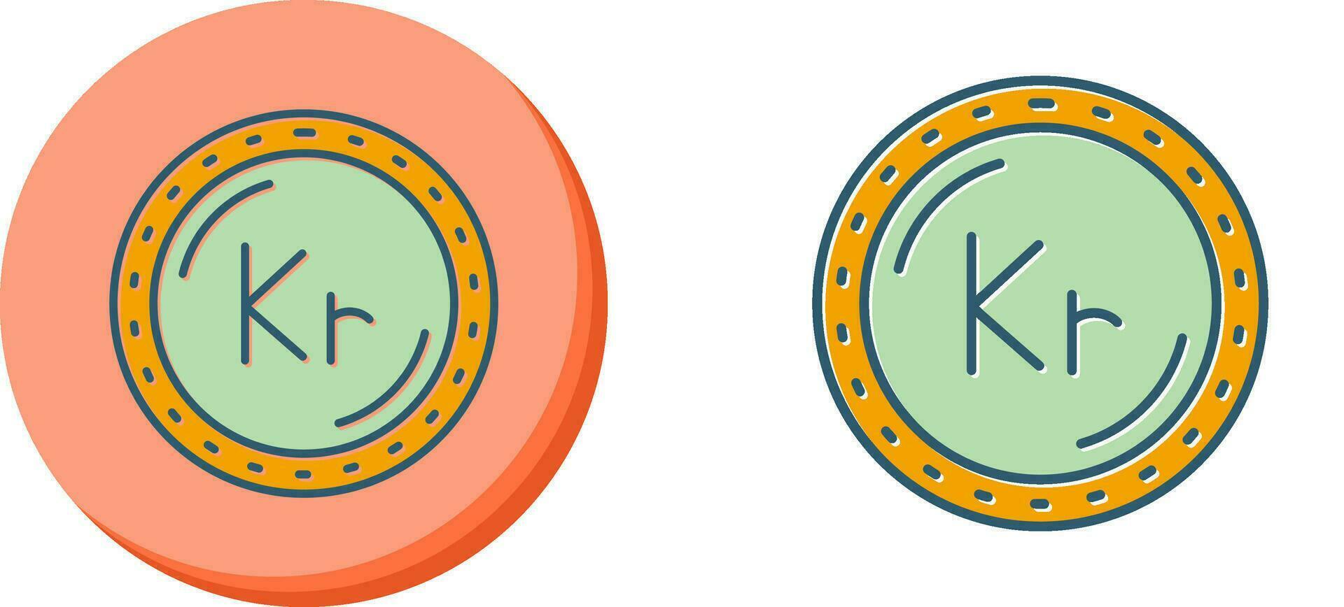 Krone Currency Vector Icon