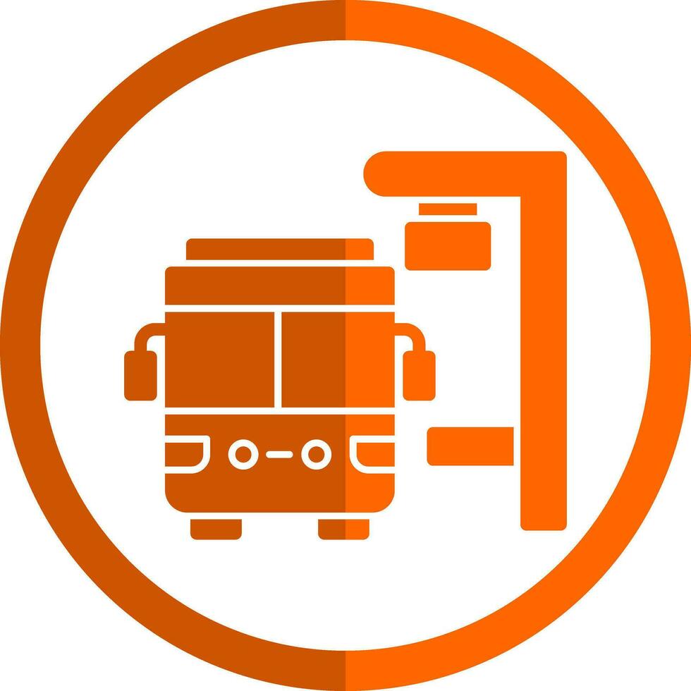 Bus Stop Vector Icon Design