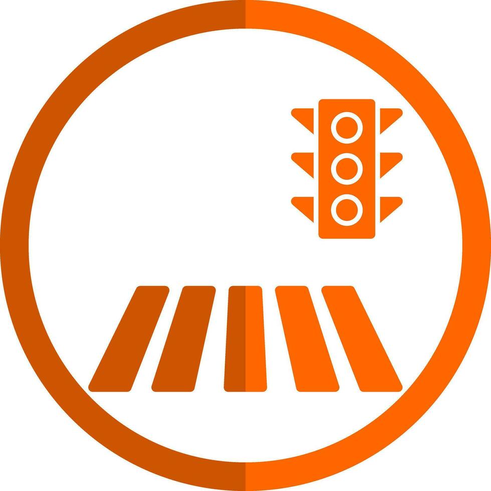 Zebra Crossing Vector Icon Design