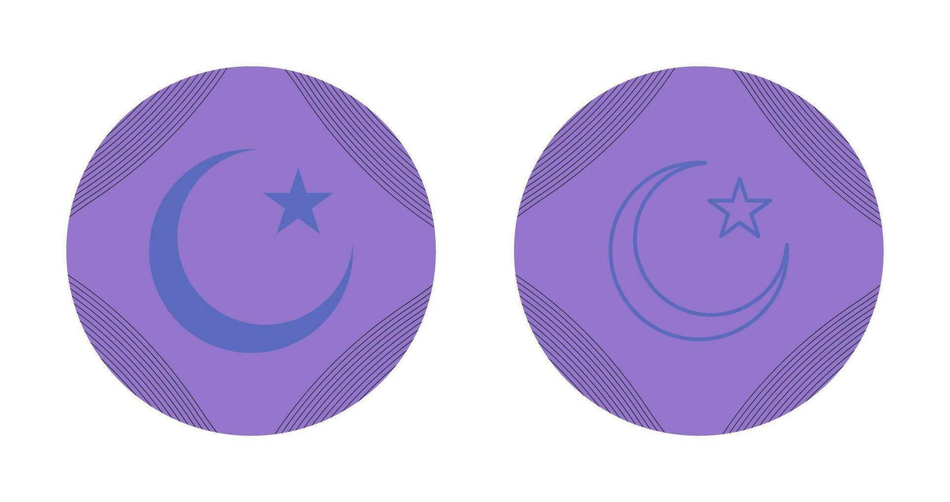 Moon and Star Vector Icon