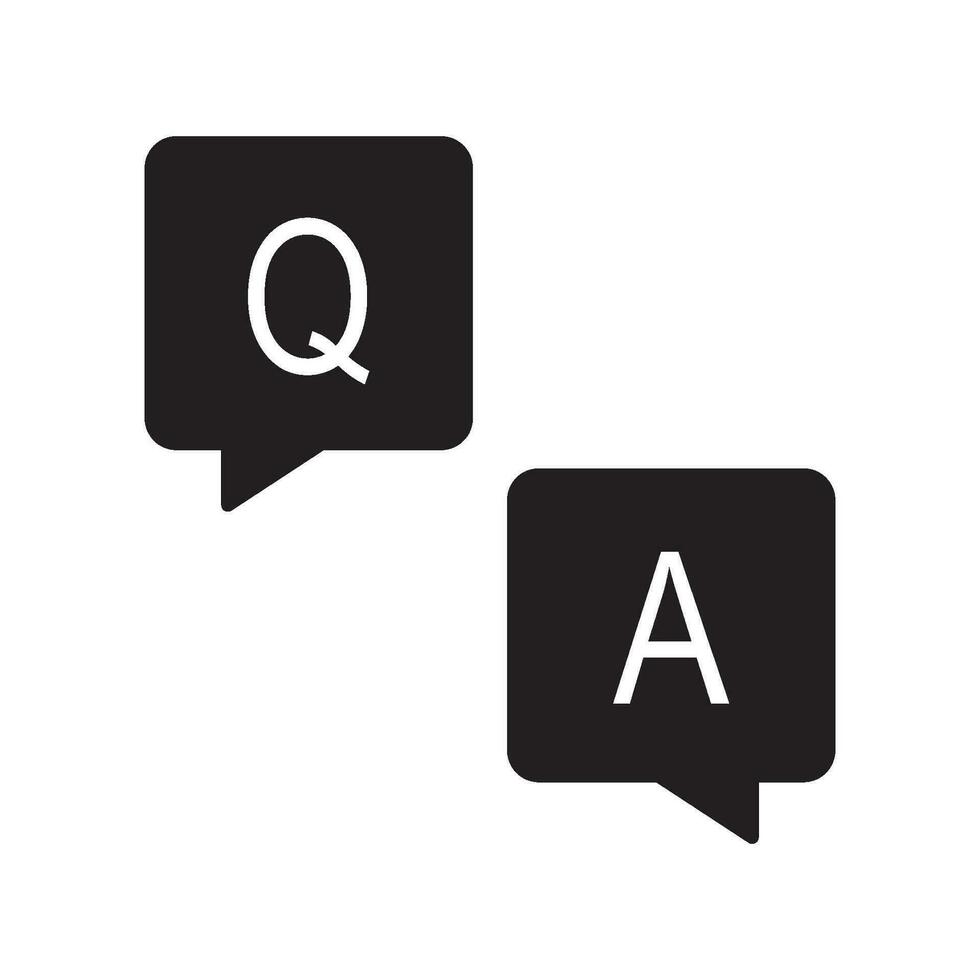 question and answer icon vector