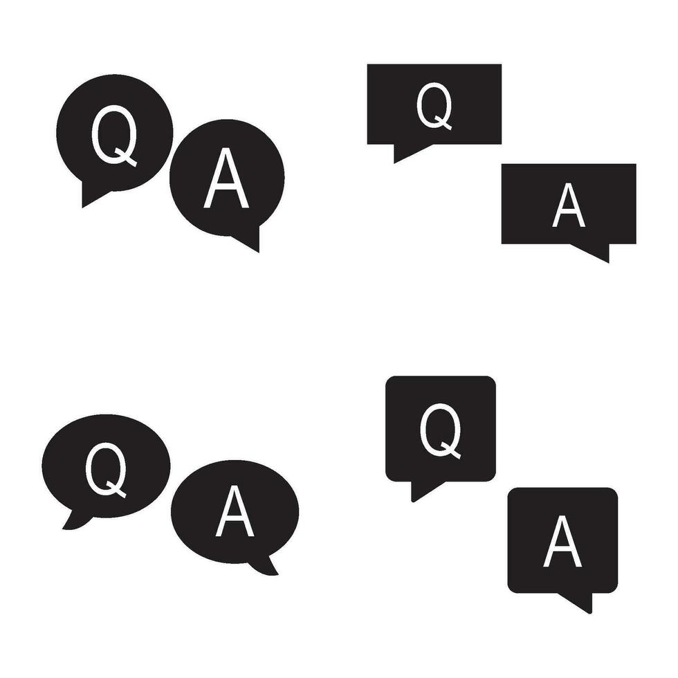 question and answer icon vector