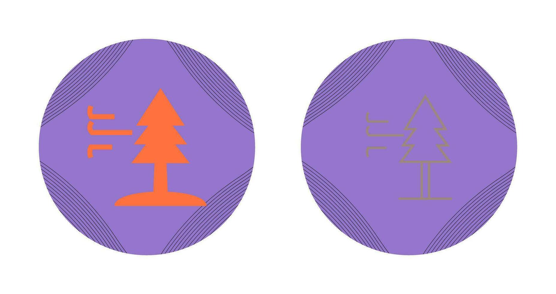 Tree with Wind Vector Icon