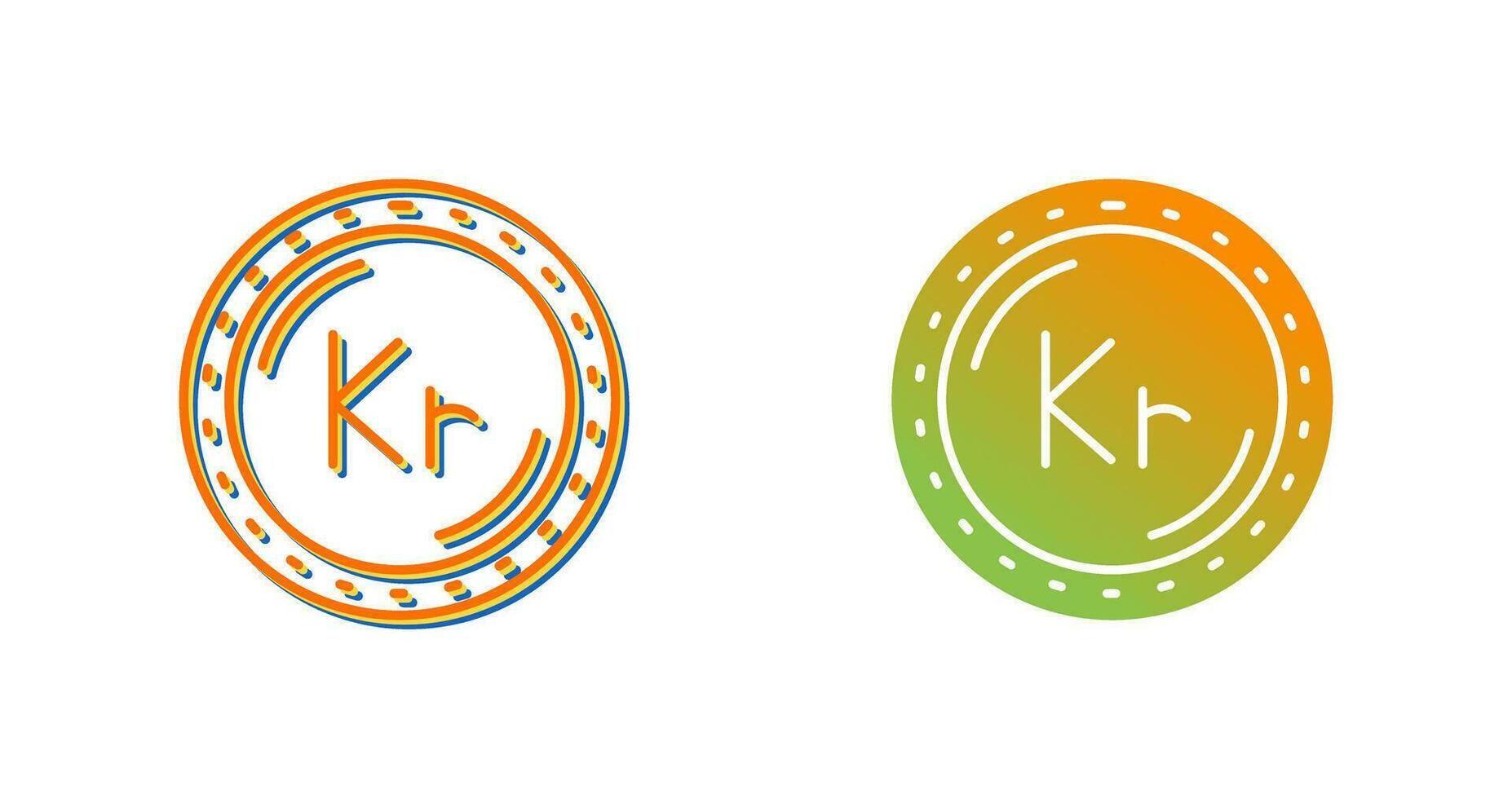 Krone Currency Vector Icon