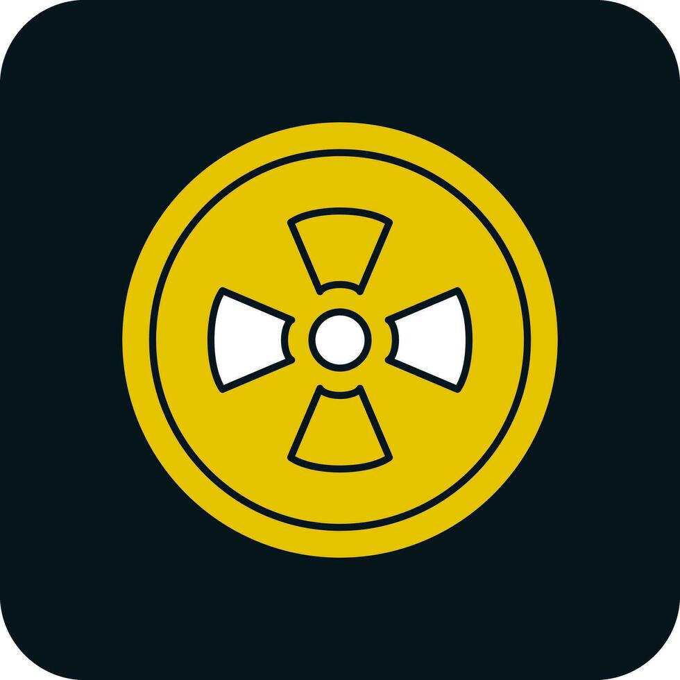 diseño de icono de vector radiactivo