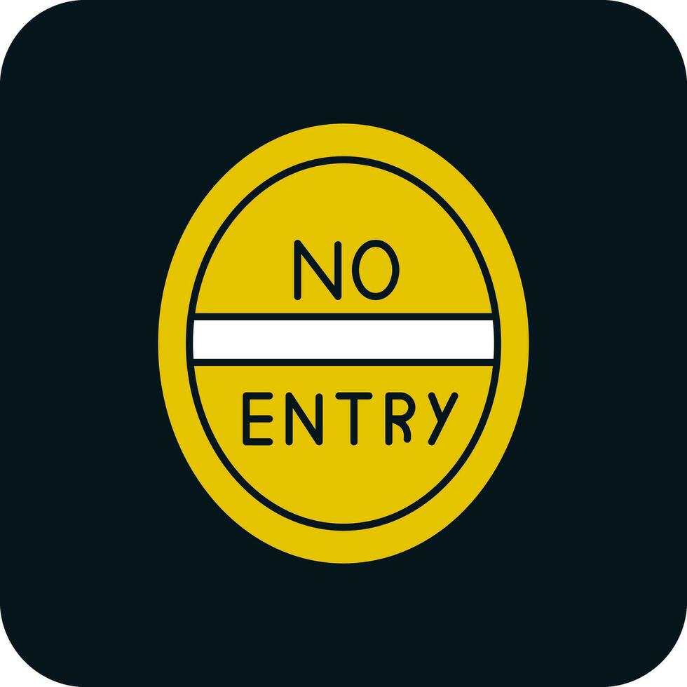 No entrada vector icono diseño