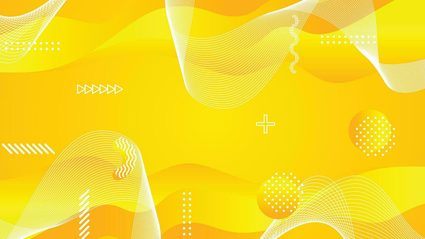 white and yellow fluid shapes abstract background vector