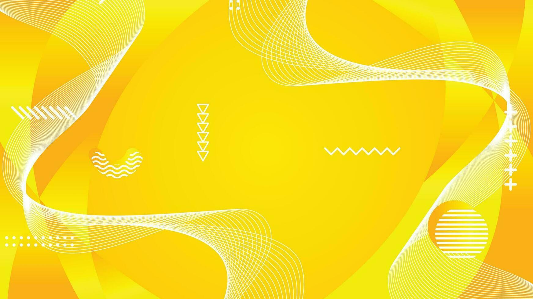white and yellow fluid shapes abstract background vector
