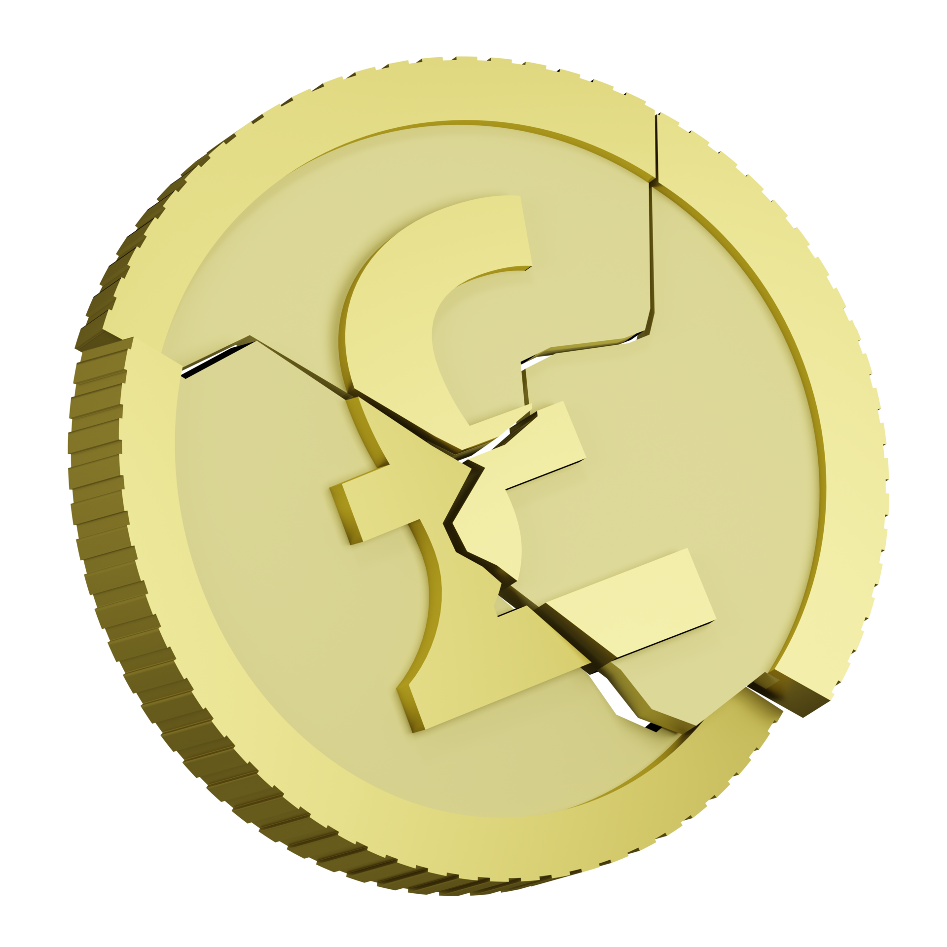 3D Rendering Of British Pound Coin With Sign Of British Currency 3d-rendering-of-british-pound-coin-with-sign-of-british-currency
