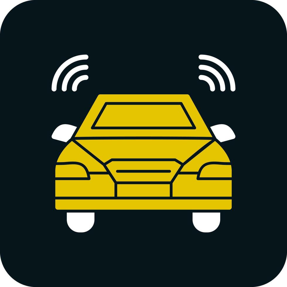 Autonomous car Vector Icon Design