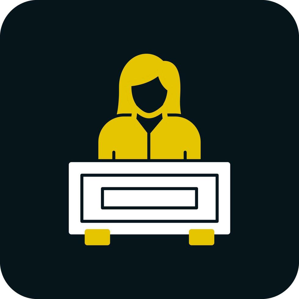 Receptionist Vector Icon Design