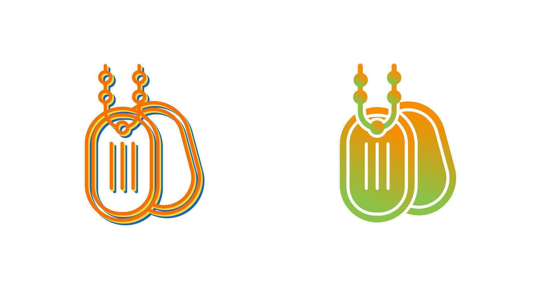 Army Dog Tag Vector Icon