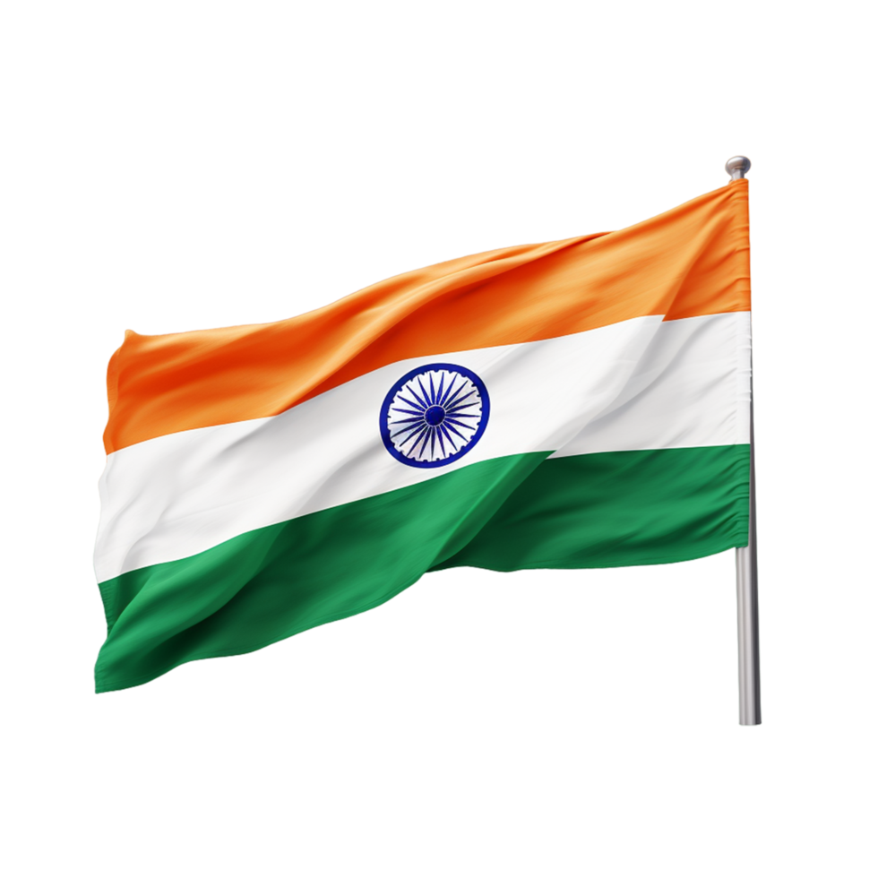 indian waving flag ai generative png