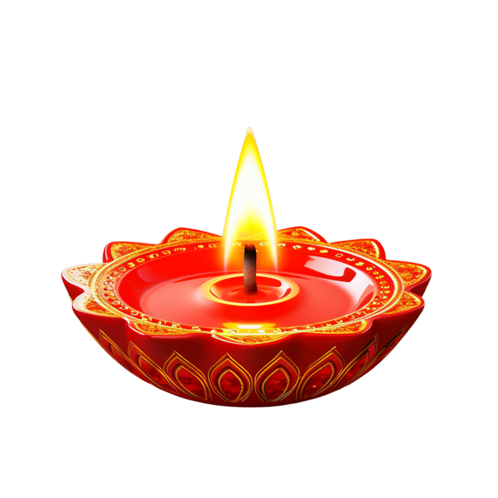 Happy Diwali Diya Indian Festival Rangoli ai generative png