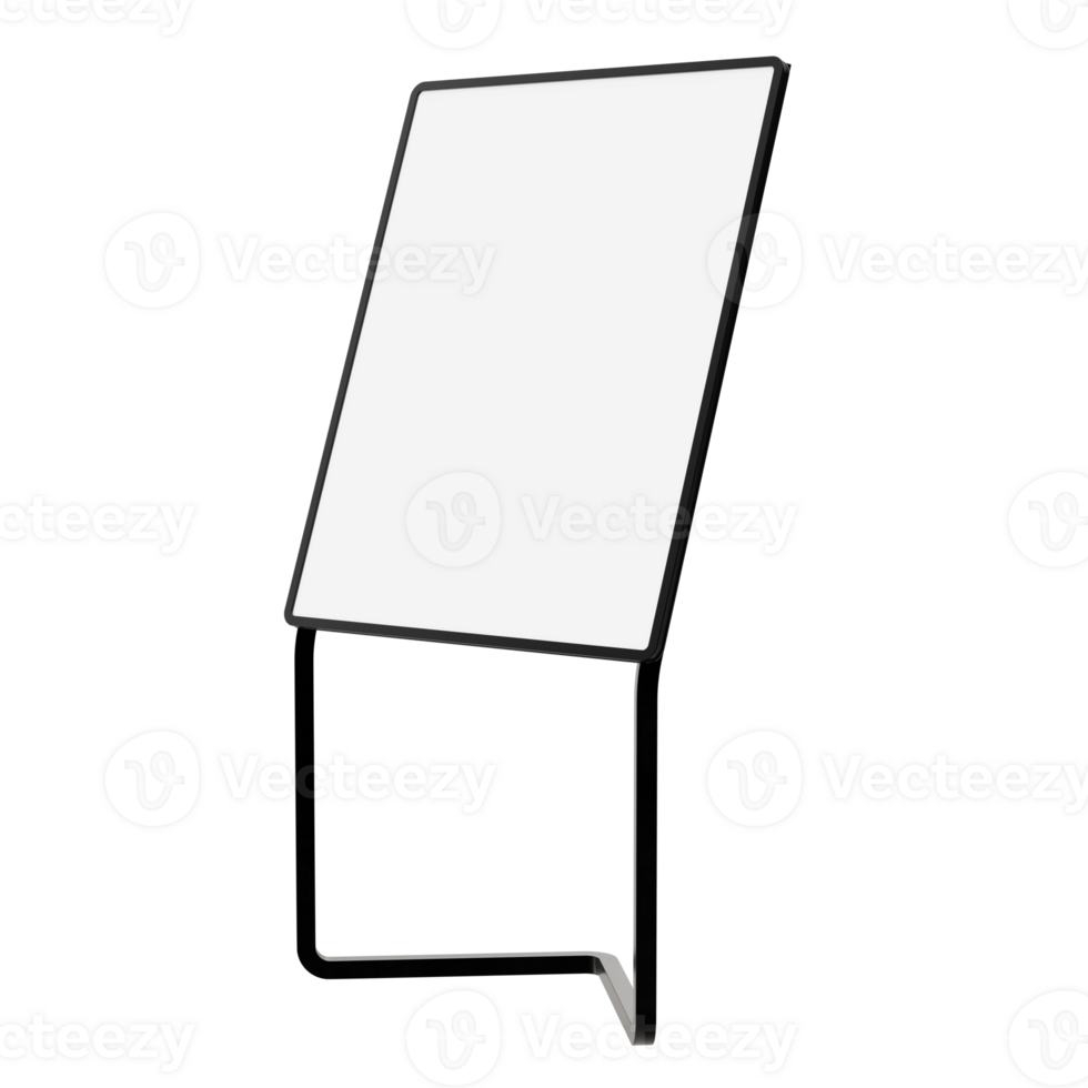 Blank advertisement signs . mockup of street store template signboard , Metal cafe restaurant bar plastic badge black white, 3D illustration. png