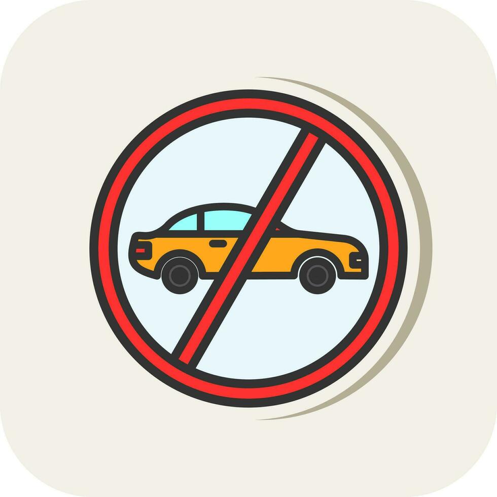 No Overtaking Vector Icon Design