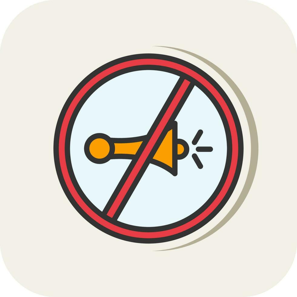 No Horn Vector Icon Design