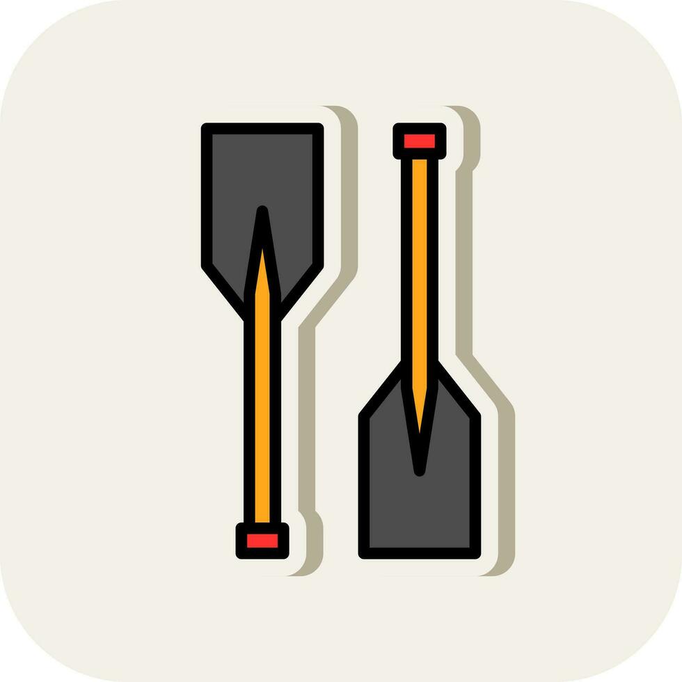 Oars Vector Icon Design