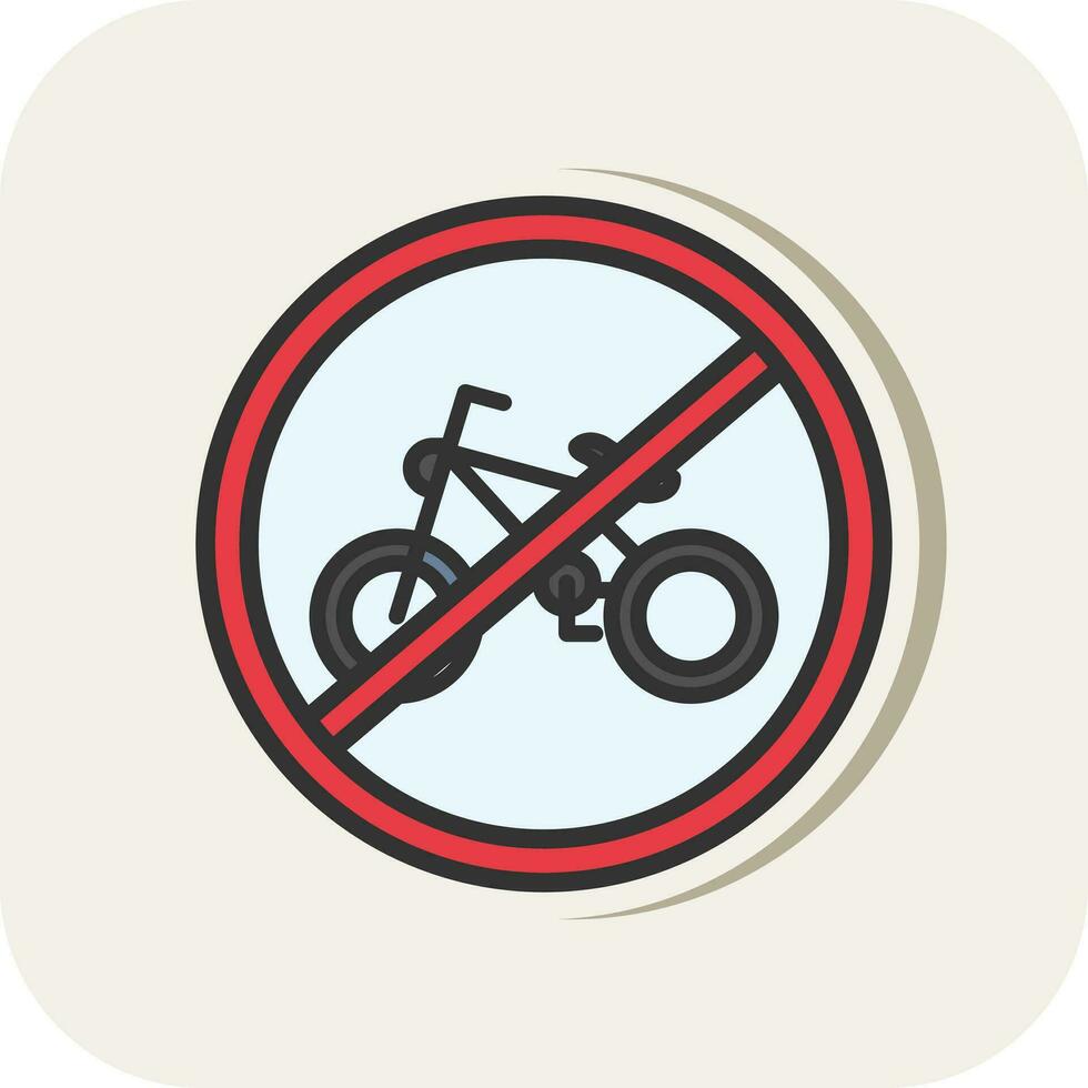 No Motorcycles Vector Icon Design