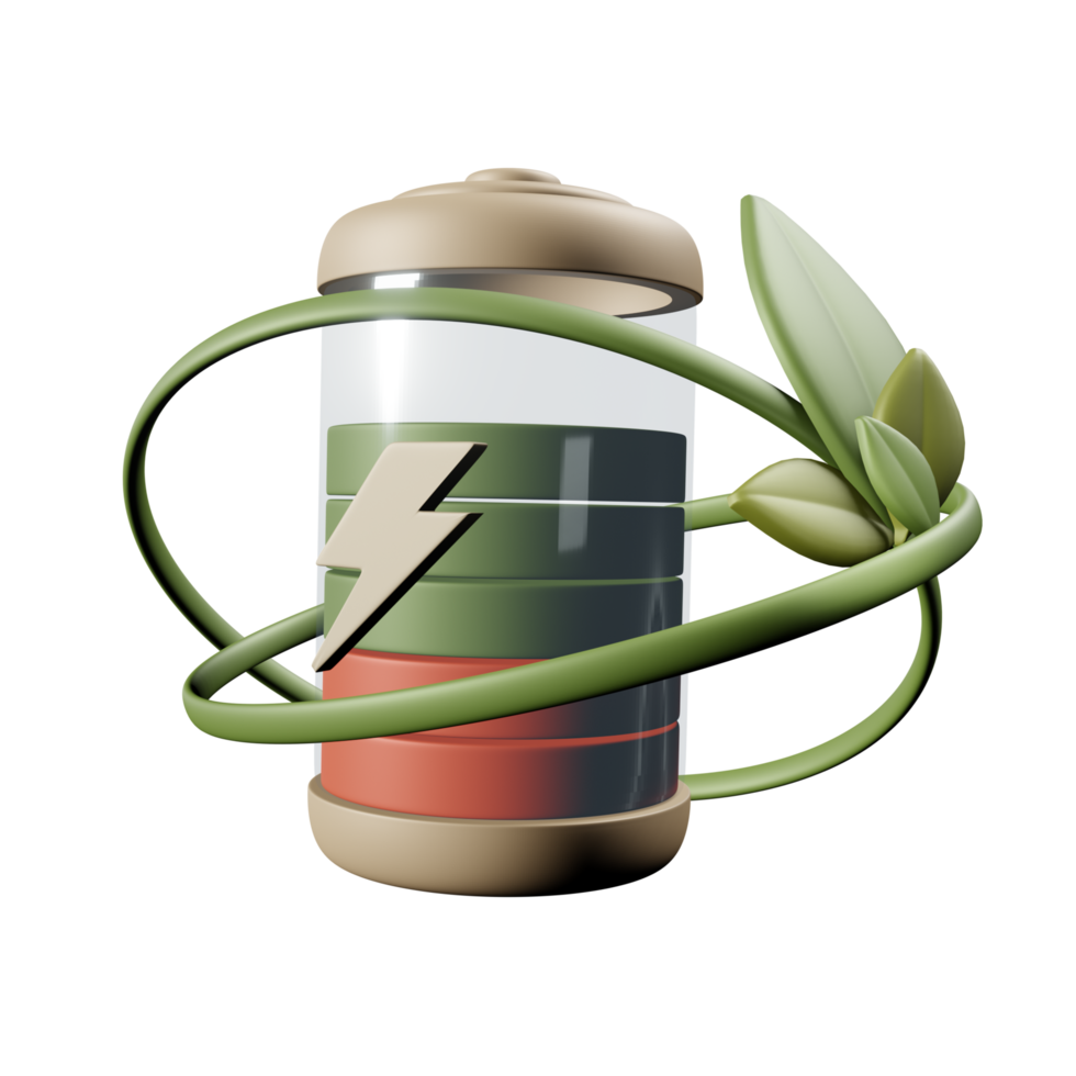 eco bateria 3d ícone png