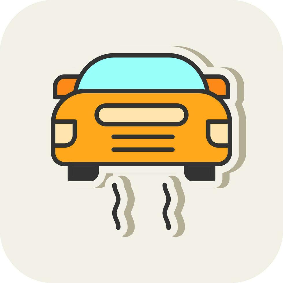 Slippery Road Vector Icon Design