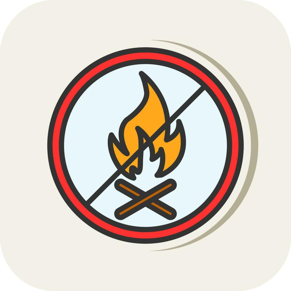 No fuego permitido vector icono diseño