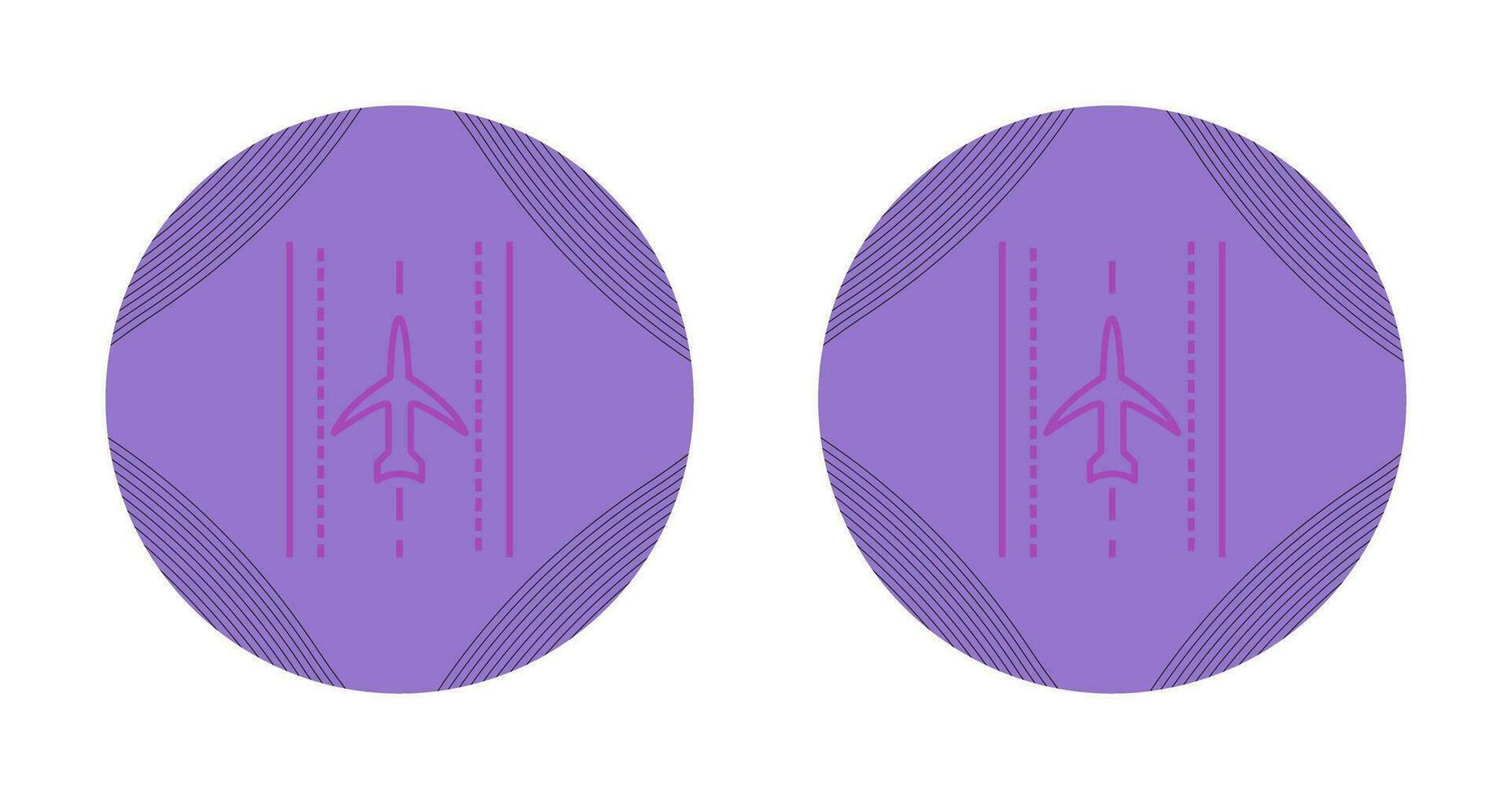 Plane on Runway Vector Icon
