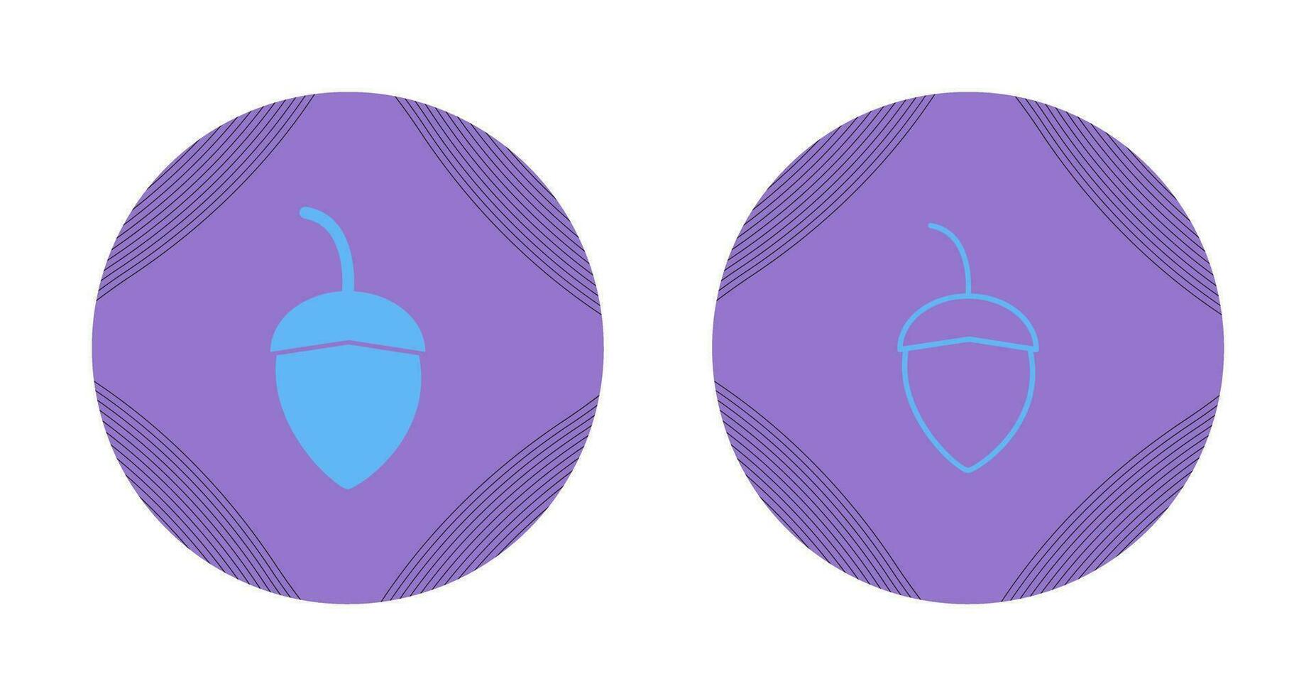 Single Acorn Vector Icon