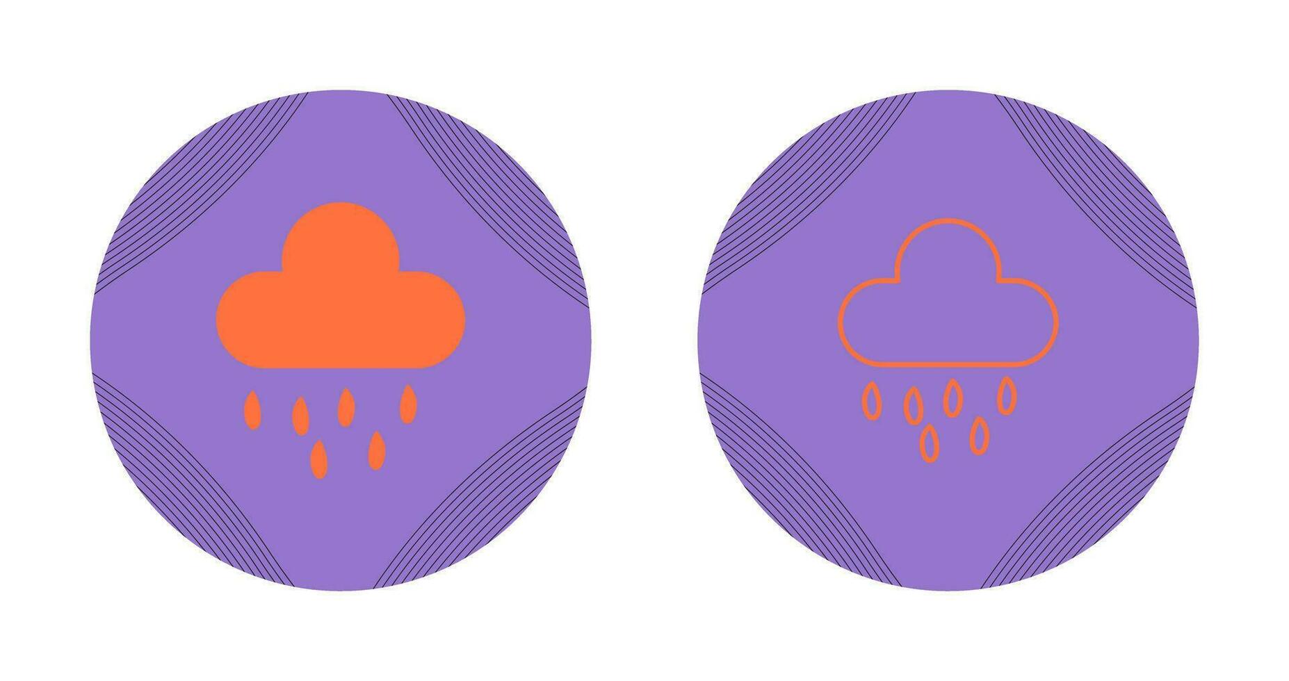 icono de vector de nube de lluvia