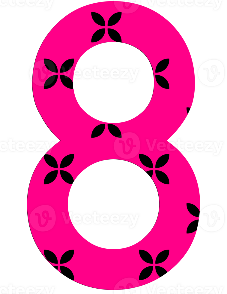 Illustration png cute bright pink numbers 28746003 PNG