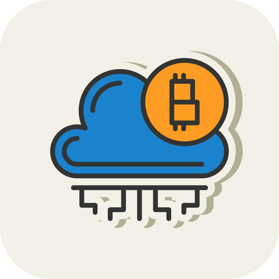 Cloud mining Vector Icon Design