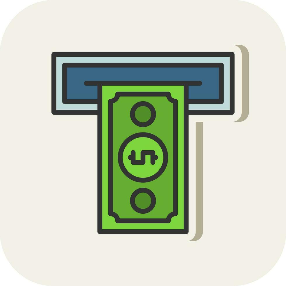 Cash withdrawal Vector Icon Design