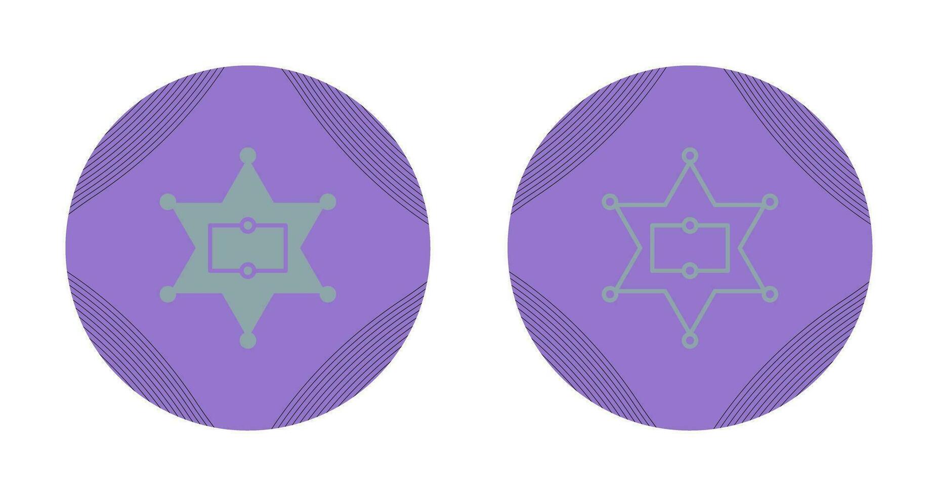 Sherrif Badge Vector Icon