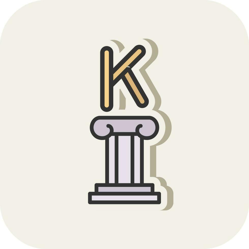 Kappa Vector Icon Design