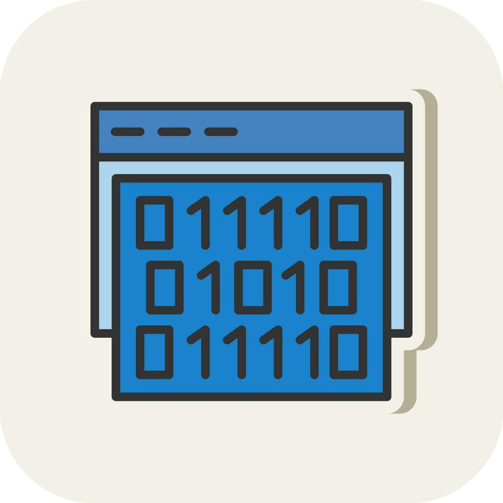 Binary code Vector Icon Design