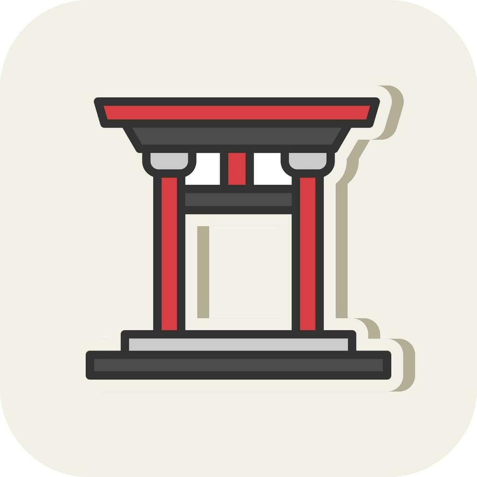 Torii gate Vector Icon Design