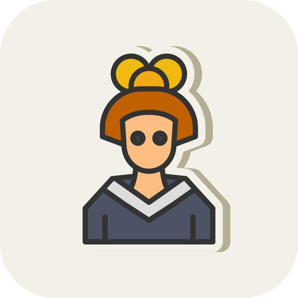 geisha vector icono diseño