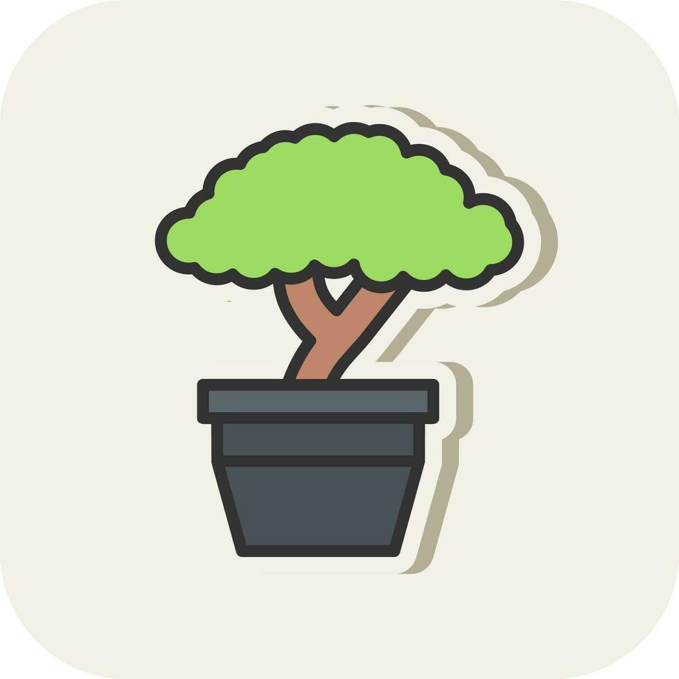 Bonsai Vector Icon Design