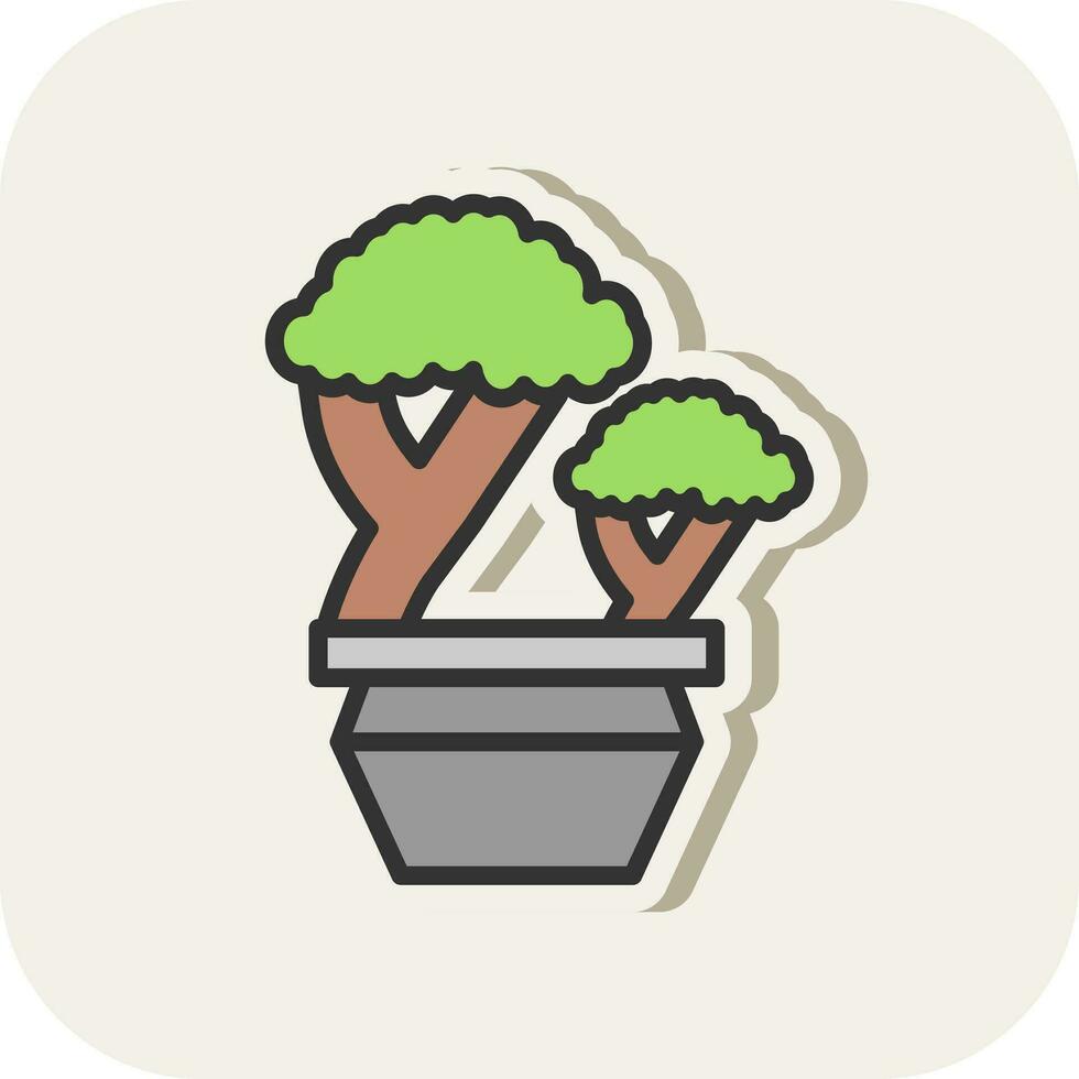 diseño de icono de vector de bonsái